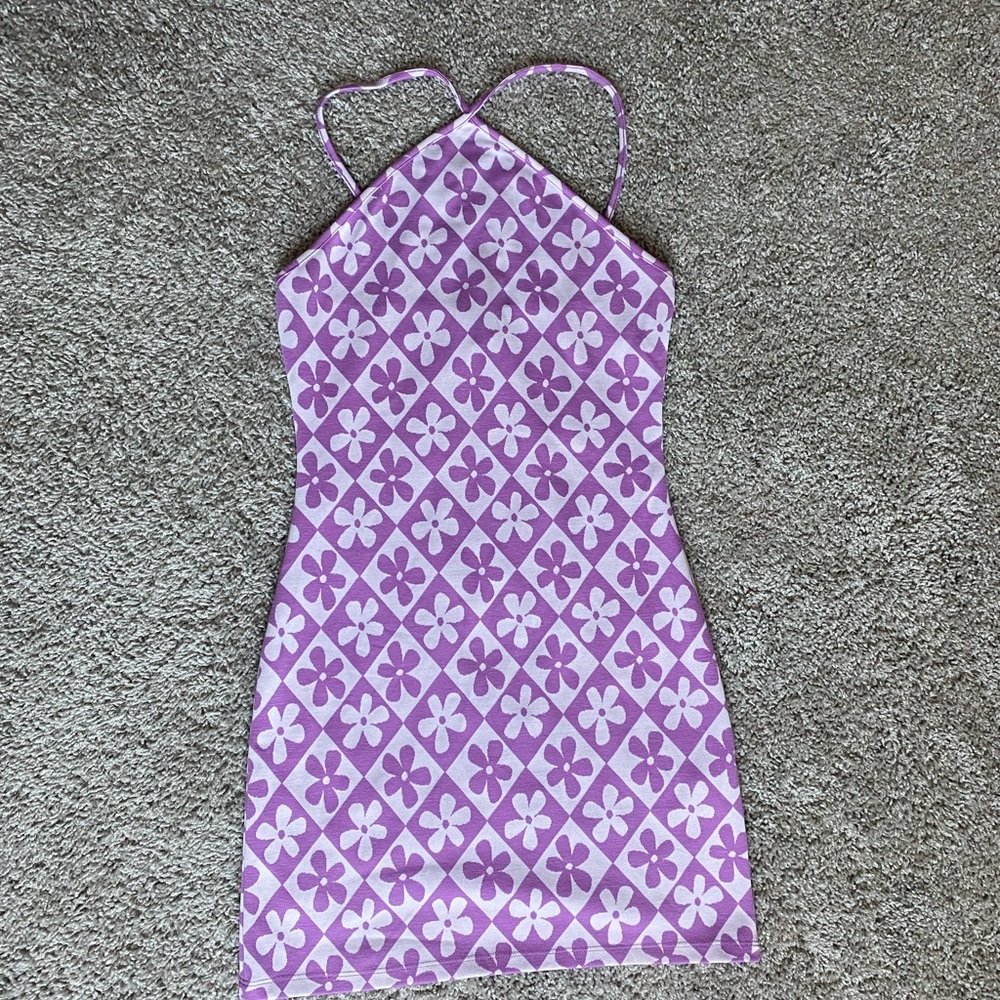 Purple and white dress. Never been worn!!